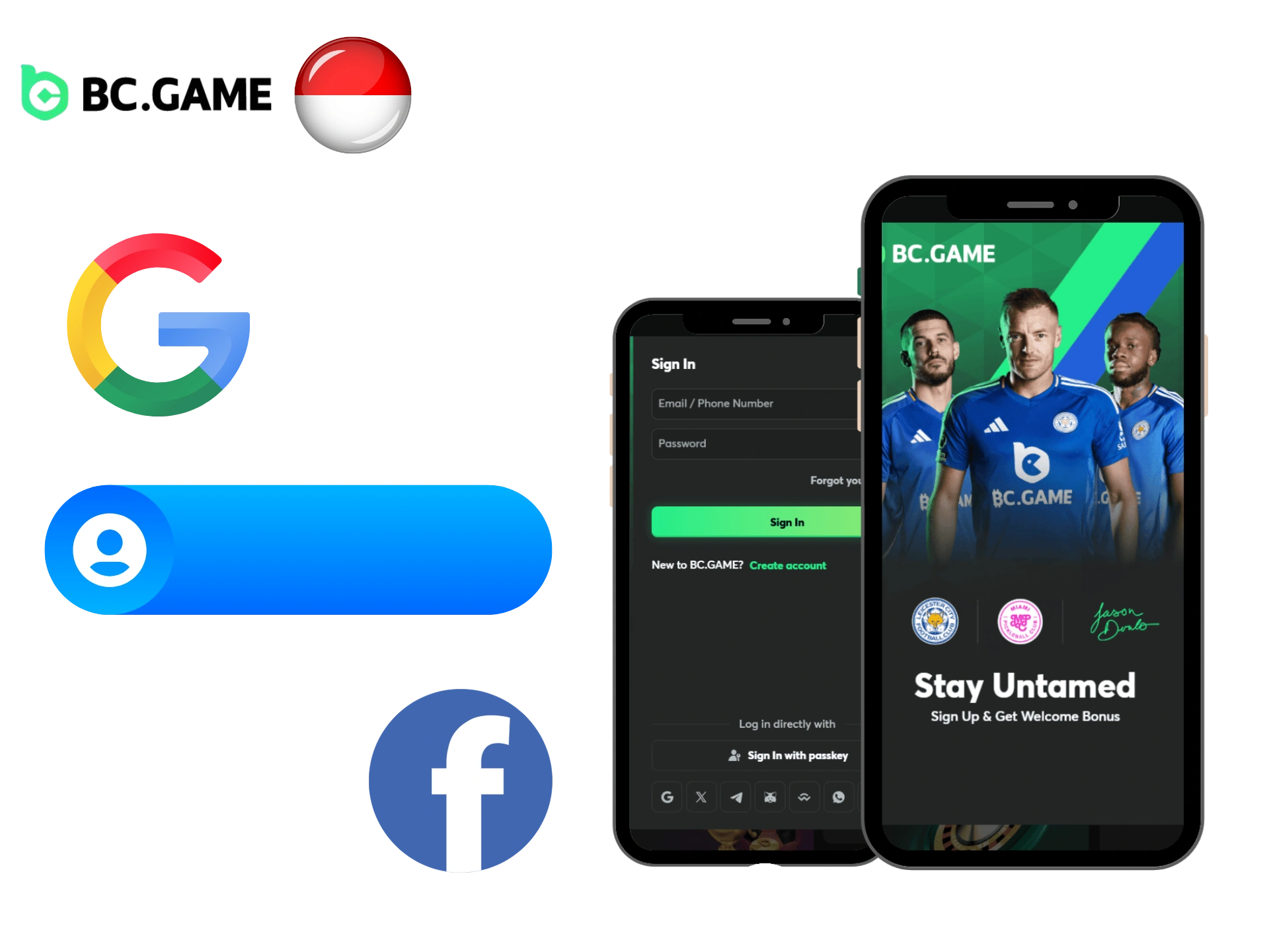 Social Media Login (Google, Facebook)